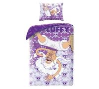 Halantex Set Letto ONE PIECE Monkey D. Luffy Gear 5 - Copripiumino 140x200cm con federa 70x90cm - 100% Poliestere Multicolore