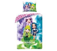 Halantex Set Letto RAINBOW HIGH Jade Skyler Violet - Copripiumino Reversibile 140x200cm e Federa 70x90cm - Multicolore - 100% Cotone
