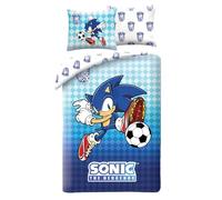 Halantex SONIC SOCCER - Set Letto Copripiumino 140x200cm con federa 70x90cm - 100% Poliestere Multicolore