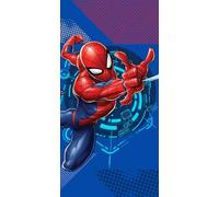 Halantex SPIDERMAN Uomo Ragno - Telo Mare Spiaggia Bagno Beach Towel - 100% Cotone - Dimensioni 70x140cm - Blu SPM-0901T