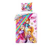 Halantex Winx Set letto in cotone copripiumino 140 x 200 cm e federa 70 x 90 cm originale..