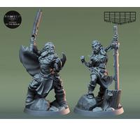 Halb Ork Combattente Miniatura Set Barbaro Figura per Ttrpgs Wie D 5e Pathfinder