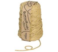 Halbach Cordoncino di cotone riciclato, larghezza 5 mm, lunghezza 80 metri, filato di cotone sostenibile per macramè o fai da te, colore: giallo paglierino