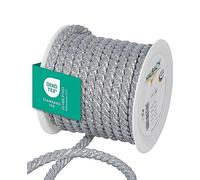 Halbach Seidenbänder Cordoncino di alta qualità, argento, larghezza: 10 mm, lunghezza: 10 m, cordoncino per decorazioni, filo d'argento per artigianato fai da te e confezioni regalo, colore: argento