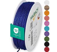 Halbach Seidenbänder Cordoncino di alta qualità (blu), larghezza 2 mm, lunghezza 50 m, prodotto in Germania e certificato Öko-Tex, cordoncino in raso lucido in acetato