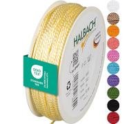Halbach Seidenbänder Cordoncino Premium (Vanilla), larghezza 2 mm, lunghezza 50 m, prodotto in Germania e certificato Öko-Tex, cordoncino in raso lucido in acetato