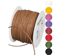 Halbach Seidenbänder Filo di carta riciclata con filo, larghezza 2 mm, lunghezza 100 m, cordoncino di carta per fai da te e per la floristica, filo per fai da te per idee creative, colore: marrone