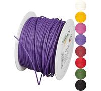 Halbach Seidenbänder Filo di carta riciclata con filo, larghezza 2 mm, lunghezza 100 m, cordoncino di carta per fai da te e per la floristica, filo per idee creative, colore: lilla