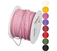 Halbach Seidenbänder Filo di carta riciclata con filo - Larghezza 2 mm Lunghezza 100 m - Cordoncino di carta per fai da te e per la floristica - Filo per bricolage per idee creative - Colore: rosa