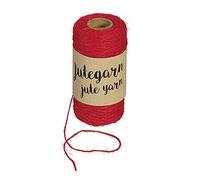 Halbach Seidenbänder Filo di iuta | larghezza 1 mm lunghezza 100 metri | filato per la casa o come filo di pomodoro | nastro perfetto come filo da giardino | Colore: rosso