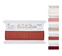 Halbach Seidenbänder Nastro con passanti, 43 mm x 6 m, per decorare fiori secchi o ramoscelli, nastro per fiori secchi, nastro per ghirlande con fiori secchi, colore: rosa