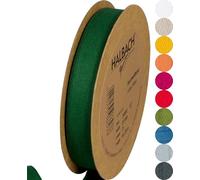 Halbach Seidenbänder Nastro di cotone, 20 mm x 20 m, 100% cotone, per fai da te, al metro, per decorazioni, fai da te, per lavori di cucito, colore: verde abete
