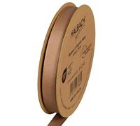 Halbach Seidenbänder Nastro in grosgrain di alta qualità, larghezza: 13 mm, lunghezza: 25 m, nastro regalo sostenibile in poliestere riciclato, ideale come nastro, colore: moka