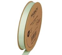 Halbach Seidenbänder Nastro in grosgrain di alta qualità, larghezza: 13 mm, lunghezza: 25 m, nastro regalo sostenibile in poliestere riciclato, ideale come nastro, colore: verde pallido