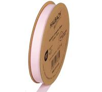 Halbach Seidenbänder Nastro in grosgrain di alta qualità, larghezza: 13 mm, lunghezza: 25 m, nastro regalo sostenibile in poliestere riciclato, ideale come nastro, colore: rosa pallido