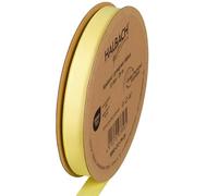 Halbach Seidenbänder Nastro in grosgrain di alta qualità, larghezza: 13 mm, lunghezza: 25 m, nastro regalo sostenibile in poliestere riciclato, ideale come nastro, colore: giallo chiaro
