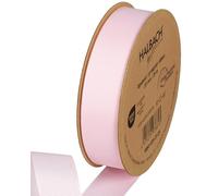 Halbach Seidenbänder Nastro in grosgrain di alta qualità, larghezza: 25 mm, lunghezza: 25 m, nastro regalo sostenibile in poliestere riciclato, ideale come nastro, colore: rosa pallido