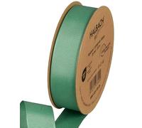 Halbach Seidenbänder Nastro in grosgrain di alta qualità, larghezza: 25 mm, lunghezza: 25 m, nastro regalo sostenibile in poliestere riciclato, ideale come nastro, colore: verde salvia