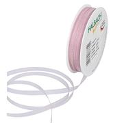 Halbach Seidenbänder Nastro in organza di alta qualità, larghezza 5 mm, lunghezza 50 m, per decorare regali, nastro trasparente, decorazione per il fai da te, colore: viola