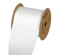 Halbach Seidenbänder Nastro per nastro, effetto seta (vegan), bianco, larghezza 70 cm, lunghezza 10 m