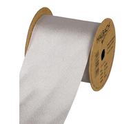 Halbach Seidenbänder Nastro per nastro, effetto seta (vegan), grigio, larghezza 70 cm, lunghezza 10 m