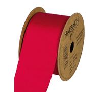 Halbach Seidenbänder Nastro per regali, effetto seta (vegan), larghezza 40 mm, lunghezza 10 m, nastro con delicata lucentezza della seta, per occasioni festive, colore: rosso
