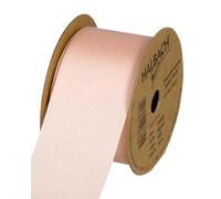 Halbach Seidenbänder Nastro per regali, effetto seta (vegan), larghezza 40 mm, lunghezza 10 m, nastro con sobrio effetto seta, per occasioni festive, colore: albicocca chiaro