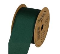 Halbach Seidenbänder Nastro per regali, effetto seta (vegan), larghezza 40 mm, lunghezza 10 m, nastro con delicata lucentezza della seta, per occasioni festive, colore: verde scuro