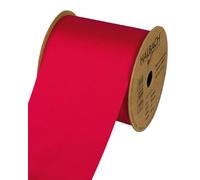 Halbach Seidenbänder Nastro per regali, effetto seta (vegan), larghezza 70 mm, lunghezza 10 m, nastro con delicata lucentezza della seta, per occasioni festive, colore: rosso