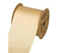 Halbach Seidenbänder Nastro per regali, effetto seta (vegan), larghezza 70 mm, lunghezza 10 m, nastro con nastro in seta discreta, per occasioni festive, colore: giallo miele