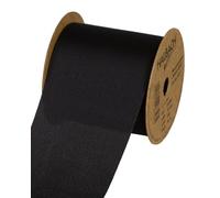 Halbach Seidenbänder Nastro per regali, effetto seta (vegan), larghezza 70 mm, lunghezza 10 m, nastro con nastro in seta discreta, per occasioni festive, colore: nero