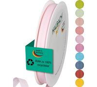 Halbach Seidenbänder Nastro per Regali, Larghezza 10 mm, Lunghezza 25 m, Prodotto in Germania, Nastri Regalo in Diversi Colori e larghezze, Perfetti per confezionare e Decorare, Colore: Rosa Pallido