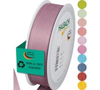 Halbach Seidenbänder Nastro per regali, larghezza 25 mm, lunghezza 25 m, prodotto in Germania, nastri regalo in diversi colori e larghezze, perfetti per confezionare e decorare, colore: bacca