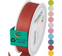 Halbach Seidenbänder Nastro per regali, larghezza 25 mm, lunghezza 25 m, prodotto in Germania, nastri regalo in diversi colori e larghezze, perfetto per confezionare e decorare, colore: legno di rosa