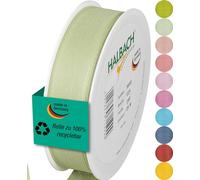 Halbach Seidenbänder Nastro per regali, larghezza 25 mm, lunghezza 25 m, prodotto in Germania, nastri regalo in diversi colori e larghezze, perfetto per confezionare e decorare, colore: verde pallido