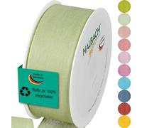 Halbach Seidenbänder Nastro per regali, larghezza 40 mm, lunghezza 25 m, prodotto in Germania, nastri regalo in diversi colori e larghezze, perfetto per confezionare e decorare, colore: verde pallido