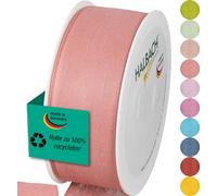 Halbach Seidenbänder Nastro per regali, larghezza 40 mm, lunghezza 25 m, prodotto in Germania, nastri regalo in diversi colori e larghezze, perfetto per confezionare e decorare, colore: rosa