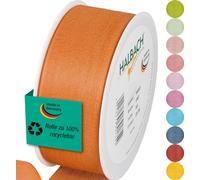Halbach Seidenbänder Nastro per regali, larghezza 40 mm, lunghezza 25 m, prodotto in Germania, nastro regalo in diversi colori e larghezze, perfetto per confezionare e decorare, colore: cognac