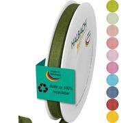 Halbach Seidenbänder Nastro regalo | larghezza 10 mm lunghezza 25 m | nastro prodotto in Germania | nastri regalo in diversi colori e larghezze, perfetto per confezionare e decorare, colore: verde