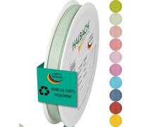 Halbach Seidenbänder Nastro regalo | larghezza 10 mm lunghezza 25 m | nastro prodotto in Germania | nastri regalo in diversi colori e larghezze, perfetto per confezionare e decorare, colore: menta