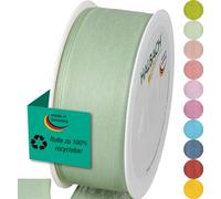 Halbach Seidenbänder Nastro regalo | larghezza 40 mm lunghezza 25 m | nastro prodotto in Germania | nastri regalo in diversi colori e larghezze, perfetto per confezionare e decorare, colore: menta
