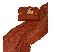 Halbach Seidenbänder Runner da tavolo, larghezza: 70 cm, lunghezza: 300 cm, lavabile, per matrimoni, compleanni o come decorazione da tavolo, tovaglia sottile in cotone, colore: Cognac