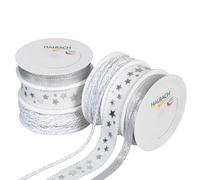 Halbach Seidenbänder Set di 6 rotoli di nastri decorativi natalizi e cordoncini | confezione regalo