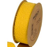 Halbach Seidenbänder Teddy - Nastro decorativo in tessuto, larghezza: 40 mm, lunghezza: 10 m, per fai da te e cucire, colore: giallo miele