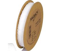 Halbach Seidenbänder Teddy tessuto decorativo | Larghezza: 20 mm Lunghezza: 10 m | Nastro in pelliccia sintetica per fai da te e cucito, colore: bianco