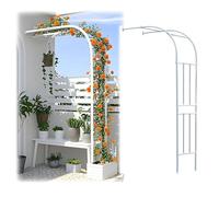 Halber Bogen Rosenbogen Spalier 1,5 m x 2,4 m arco da giardino bianco per piante rampicanti durevole rankhilfe ed elegante decorazione esterna perfetta per tralicci di rose