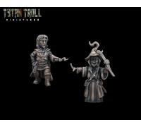Halbling Mago Miniatura Set Mago Figura per Ttrpg's Come D 5e Pathfinder