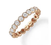 Halbmemory-Ring Anello Donna Di 585 Oro Rosso Con 11 Brillanti 0.62ct