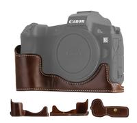 Halbschale Borsa Fotocamera Canon EOS R RF In Ecopelle coffee CC4101c