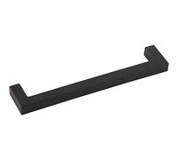 HALCÖ 0215.979.00.0.17 - Maniglia per mobili Ischgl arrotondata, LA 480 mm, larghezza 492 mm, maniglia per armadio in acciaio nero oliato, argento